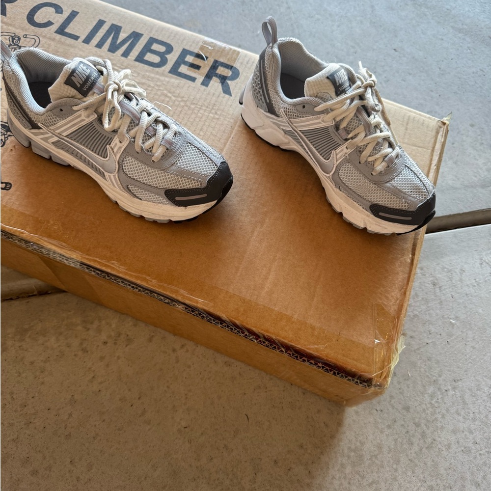 Nike Kids Gray and White Sneakers